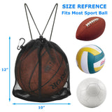 Cosmos Basketball Bag Basketball Backpack - Single Ball Mesh Storage Crossbody Sling Sackpack for Volleyball Soccer Rugby Football Equipment, Sport Bag Organizer for Gym Pool Beach & Travel Essentials