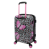 World Traveler Dejuno Butterfly Cheetah 3-Piece Expandable Spinner Luggage Set