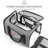 ROYPET Cat Carrier,Portable Pet Carrier Bag for Cats and Small Dogs,Foldable Soft-Sided and Scratch-Proof mesh Cat Bag Pet Carriers,Airline Approved Pet Carrier,Pet Travel Carrier Up to 15 Lbs,Grey