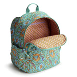 Vera Bradley Women's Premium Cotton Bancroft Backpack, Gemstone Paisley, One Size