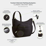 Travelon Anti-theft Classic Crossbody Bucket Bag