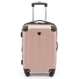 Travelers Club Chicago Hardside Expandable Spinner Luggage, Rose Gold, 3 Piece Set