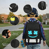 GRENDS Backpack for Boys Kids Bookbag for Elementary Middle Schoolbag for Boys Backpack Children Teens Waterproof Lightweight Casual Daypack with Lunch Bag Set