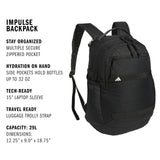 Impulse Backpack, sport bag for men and women, durable and lightweight