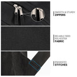 ZORFIN 26L Black Backpack for College, and Travel: Water Resistant Bookbag