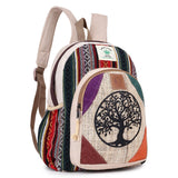 KayJayStyles Small Lightweight Daypack Backpack Handmade Himalayan Hemp Bohemain Travel, Hiking, Purse