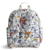 Vera Bradley Women's Bancroft Backpack - Premium Cotton, Wing + Bloom, One Size