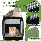 EXPAWLORER Large Cat Carrier Dog Carriers Soft for Small Medium Cats Puppies Up to 20lbs, Airline Approved Pet Carrier Soft-Sided Collapsible Pet Travel Carrier Fit 2 Kitties (Black)