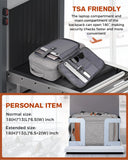 Vancropak Carry on Backpack, Flight Approved 18x14x8 Travel Backpack with 3 Packing Cubes, Expandable Large 40L Travel Bag fits 17.3" Laptop, Anti Theft Luggage Suitcase Weekend for Women Men, Grey