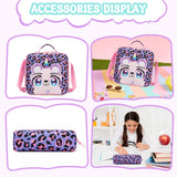 Meetbelify Rolling Backpack for Girls Backpack with Wheels for Elementary Student Kids School Bag with Lunch Box Pencil Case for Girls Ages 6-8 Years Old