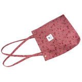 TOPASION Cute Corduroy Tote Bag Canvas Shoulder Handbags for Women Travel Shopping (Rose Wine Red)