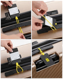 LUGGEX Luggage Tag for Suitcases - Carbon Fiber Accelerate Identification Bag Tag with Reusable Writing Panel - Waterproof & Durable, Travel Essentials（1 Pack）