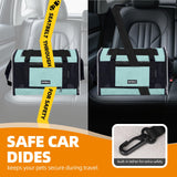 PAPZER Cat Carrier Soft-Sided Travel Bag for Medium to Large Cats Over 15lbs, Small Dog Carrier Crate Top Entry Breathable Mesh Puppy 12 Pounds, Pet Rabbit Carrying Cage Kennel Collapsible Teal