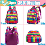 Meetbelify Backpack for Girls Backpacks for Elementary Preschool Student with Lunch Box Pencil Case 3 in 1 Bookbag for Girls for School
