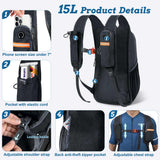 BECOJADDE 15L Small Hiking Backpack for Men Women Foldable Packable Back Pack Ultralight Hiking Daypack for Travel Camping Outdoor, Black