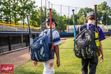 Rawlings | SAVAGE Backpack Equipment Bag | T-Ball / Baseball / Softball | Black/Royal