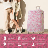 Merax Luggage Sets 3 Piece, Hardside Expandable Suitcase Set with Spinner Wheels, Lightweight Leopard Luggage 20+24+28 IN, Leopard Pink
