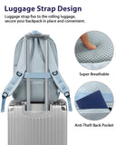 MATEIN 30 L Large Laptop Backpack, Stylish Lightweight Nursing Teacher Work Backpack with Anti Theft Pocket, College Travel Comupter Bag Soft and Comfortable for Daily, Blue Beige
