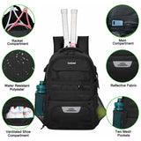 Soccer Backpack for Men and Women,Sports Bag with Ball Compartment,Gym Backpack with Shoe Compartment,Suitable for Basketball,Volleyball,Large Capacity Ball Equipment Youth Basketball Stuff,Black