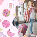 Rosamo Kid’s Luggage Set 6 Piece Suitcase Set 16’’ Hardside Luggage with Spinner Wheels Girls Boys Carry on Luggage Travel Rolling Luggage Airline Approved