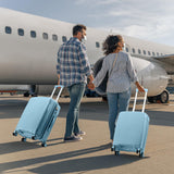 Nazhura Luggage Set, 3-Piece Hardside Suitcase Set, 20-inch Carry On, 24-inch, 28-inch Luggage (Blue)