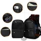 jvycjlu Boys Gaming Backpack Set - 17 Inch Large Capacity with Lunch Bag & Pencil Case - for Teens, Elementary & Middle School - Durable Travel Backpacks (3-Piece)