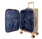 Dockers Seahorse Softside Expandable 8-Wheel Spinner Travel Checked Luggage, 28-Inch, New British Khaki