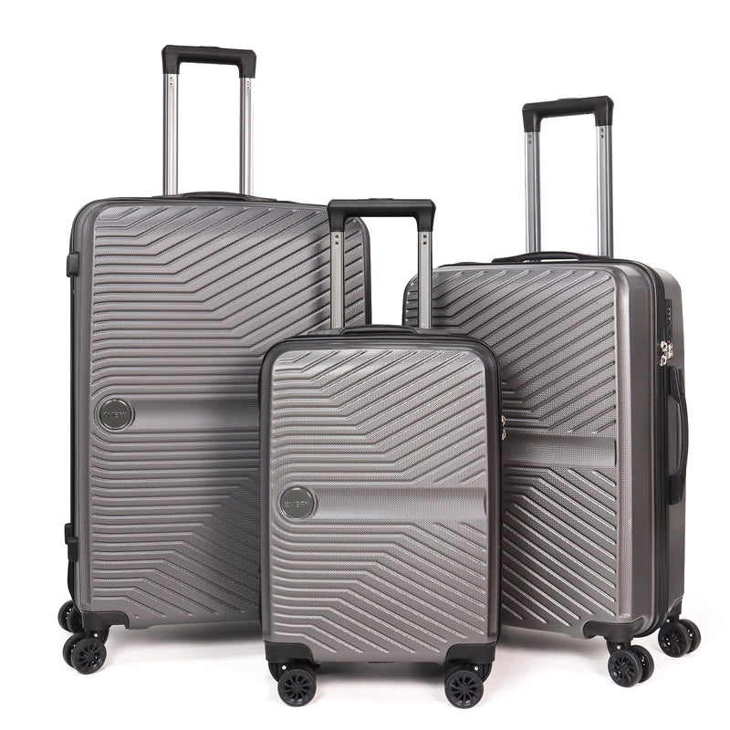 OMBRY Luggage Set 3 Pieces -Suitcase Set - Luggage with Wheels - Check-in Luggage - PC + ABS Durable Suitcase Rotating Silent Wheels 3-Piece 20/24/28 Mint Green (grey)
