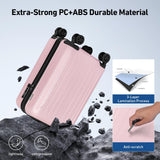 KYME Luggage Sets 2 Piece Hardshell 20"/24" Suitcase with Double Spinner Wheels Hardside Suitcases Sets with TSA Lock PC+ABS Travel Luggage (Pink, 2Pcs Set(20"/24"))