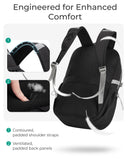 BAGSMART Travel Backpack for Women&Men, Lightweight 15.6" Casual Backpack for College, TSA Carry On Backpack for Airplanes, Black