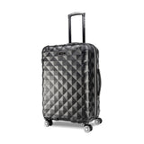 Kenneth Cole REACTION Diamond Tower Collection Lightweight Hardside Expandable 8-Wheel Spinner Travel Luggage, Black, 24-Inch Checked