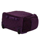 Rockland Melrose Upright Wheeled Underseater Carry-On Luggage, Purple, 15-Inch