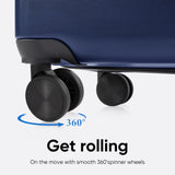 OLIXIS 28 Inch Luggage, Hardside Checked Suitcase with Spinner Wheels, Lightweight ABS Hard Shell Travel Luggage, TSA Approved Lock, Expandable Large Suitcase for Business & Travel–Blue