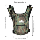 FROSTY PEAKS Minimalist outdoor, Chest Pack with Easy-Access Phone Pouch, Dual-Side Pockets, (Camo)