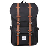 KAUKKO Travel Laptop Backpack Outdoor Rucksack Causal backpack Fits 15.6"(Nylon Black)
