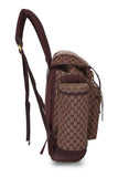 Gucci, Pre-Loved GG Canvas Alpina Trekking Backpack, Burgundy