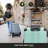 Kenneth Cole REACTION Out of Bounds Lightweight Hardshell 4-Wheel Spinner Luggage, Mint Blue, 20-Inch Carry On