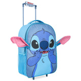 Disney Stitch Luggage Travel Essentials Suitcase Kids Foldable Luggage with Wheels 17 | Backpacks4Less