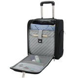 French Connection 16" Underseat Carry-On Luggage with USB/USB-C Ports, Black