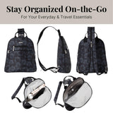 Baggallini Essential Mini Backpack Purse for Women - Built-in RFID Card Holder - Convertible Sling Bag with Adjustable Shoulder Strap