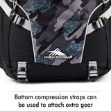 High Sierra Loop Backpack, Travel, or Work Bookbag with tablet sleeve, One Size, Graffiti/Black/Ash