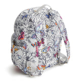 Vera Bradley Women's Small Banbury Backpack - Premium Cotton, Wing + Bloom, One Size