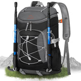 RAINSMORE Foldable Hiking Backpack for Women Men Packable Camping Backpack 40L Waterproof Hiking Daypack Bag Lightweight Collapsible Daypack for Travel Trekking Mountaineering Large Capacity Black