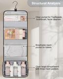 Relavel Travel Hanging Toiletry Bag for Men Women Travel Kit Shaving Bag Waterproof Large Makeup Bag Wash Bag Makeup Organizer Cosmetic Case for Bathroom Shower Black