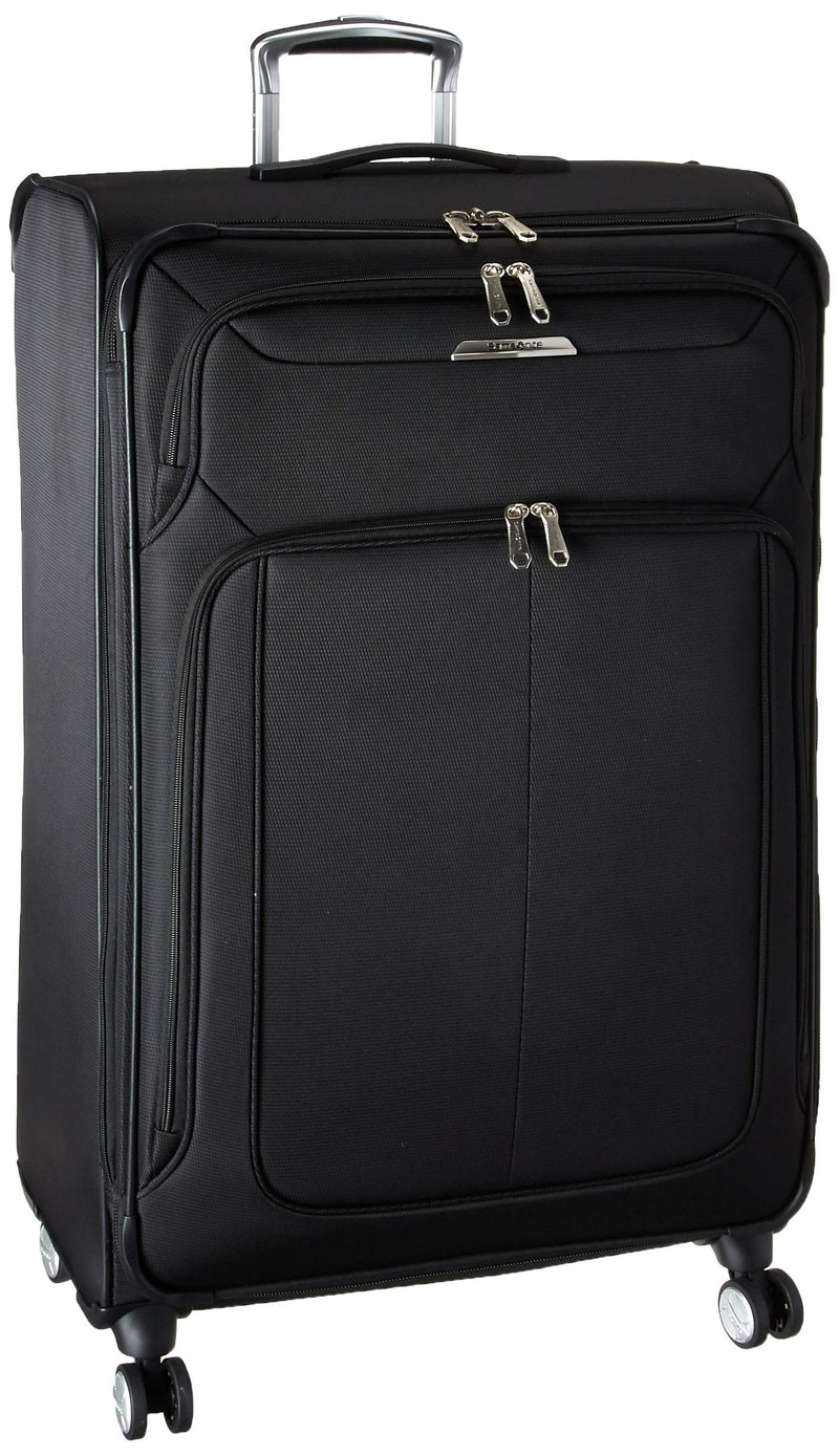 Samsonite Solyte DLX Softside Expandable Luggage with Spinner Wheels, Midnight Black, Checked-Large 29-Inch