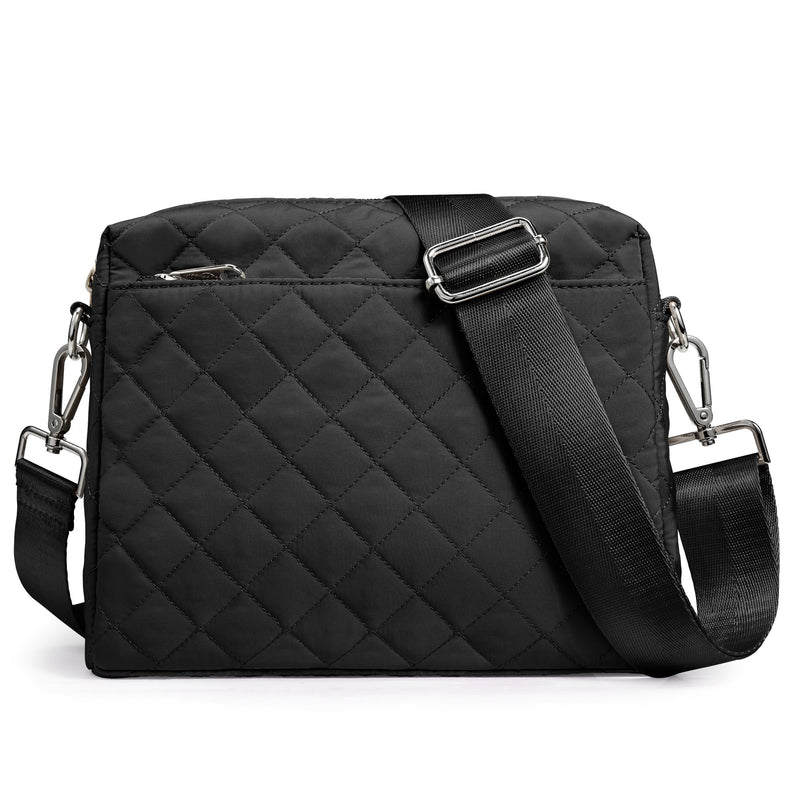KALIDI Small Women's Crossbody Handbags Quilted Crossbody Bags for Women Ladies Lightweight Puffer Shoulder Purse with Wide Strap