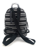 Tommy Hilfiger Women's Black White Striped Small Backpack Handbag Purse