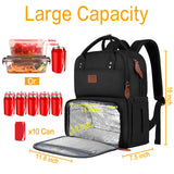 MATEIN Work Backpack for Women, Insulated Cooler Backpacks with Lunch Box, 15.6 Inch Laptop Backpack with Lunch Compartment Reusable Water Resistant Food Bag for College Camping Picnics Womens Gifts
