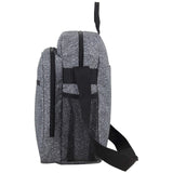 Eastsport Crossbody Work Bag Travel Messenger Purse Shoulder Handbag For Women, Gray Static Dot/Black