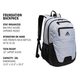 adidas Unisex Foundation Backpack for Laptop, Large Durable Athletic Gym Bag
